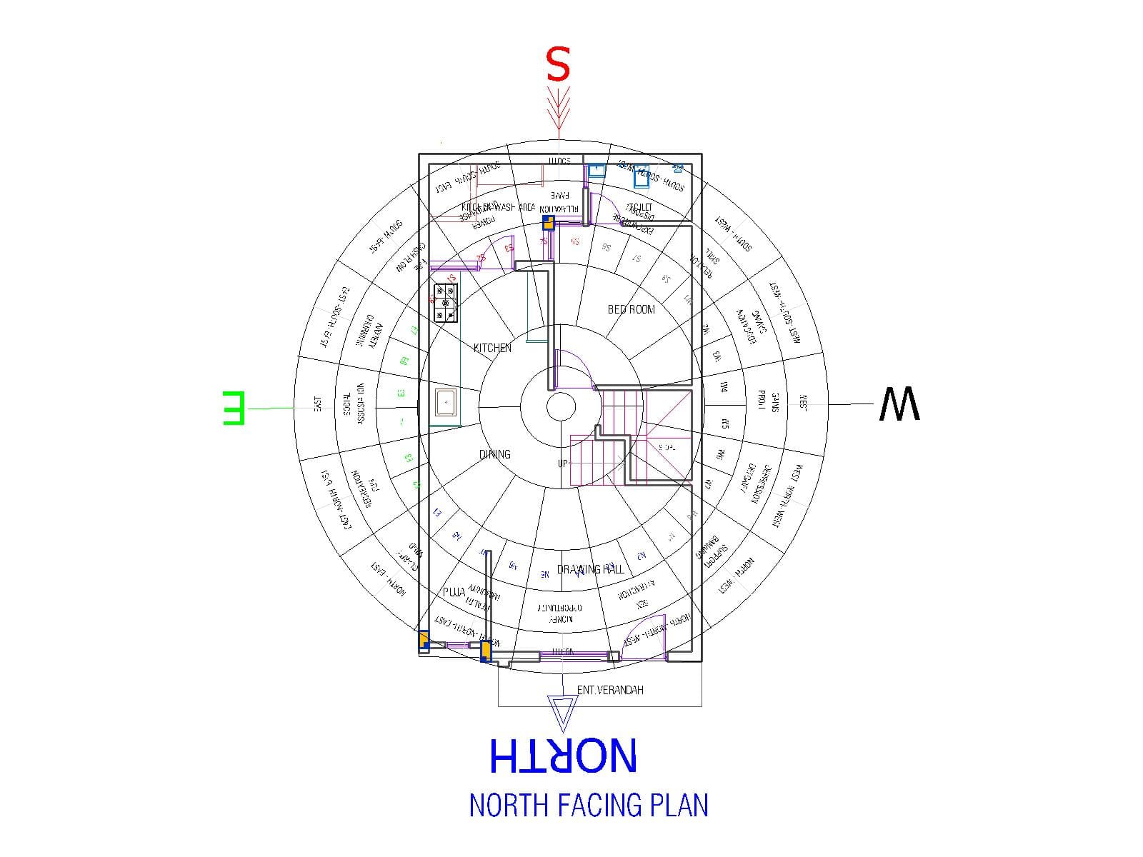 North Facing House Vastu Layout